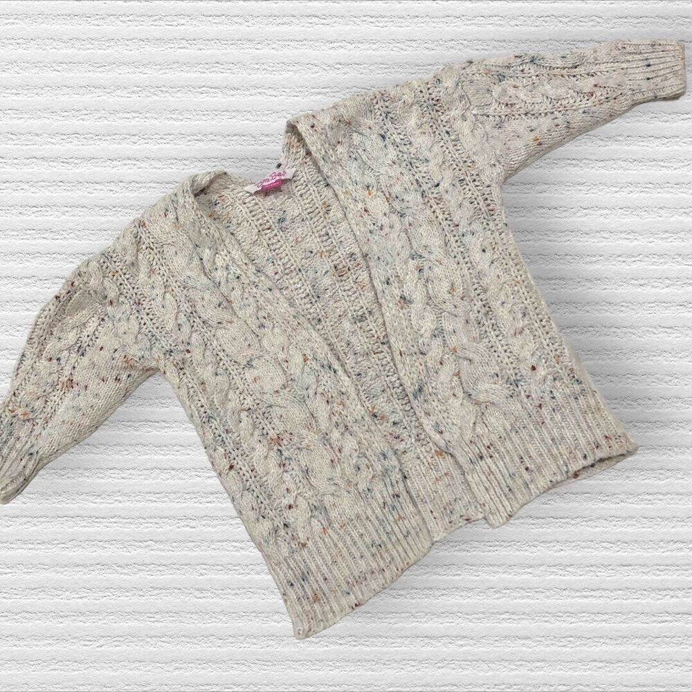 Rufflebutts 12-18m Rainbow Cable Knit Cardigan Sweater